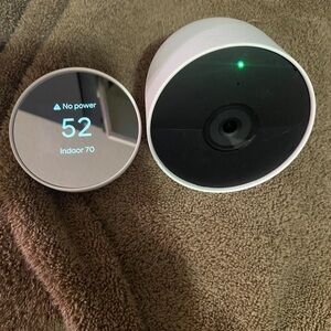One 2nd Gen Google Nest Camera and Google Nest Thermostat